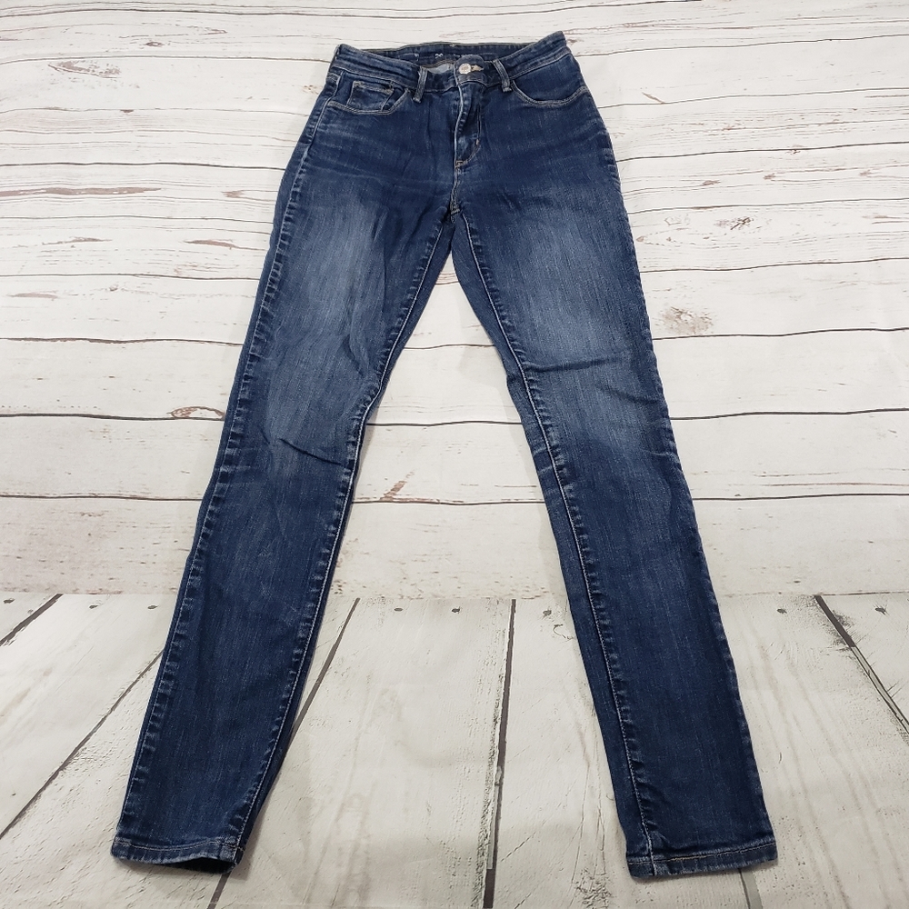 Levis Jeans Size 26 High Rise Skinny Blue Denim - Picture 1 of 6